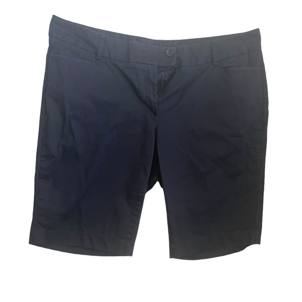 Tommy Hilfiger Women Chino‎ Shorts 16 Navy Bermuda Casual Classic Comfort Preppy